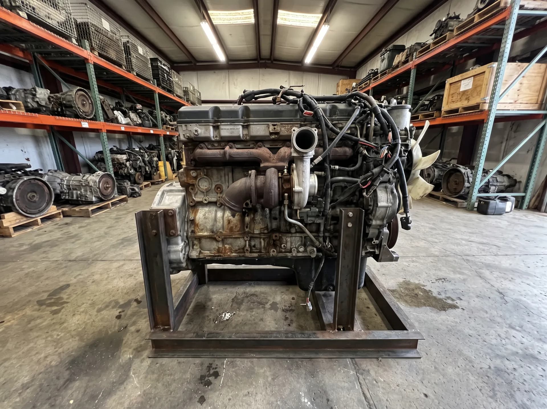Detroit DD15 engine on stand, complete and tested