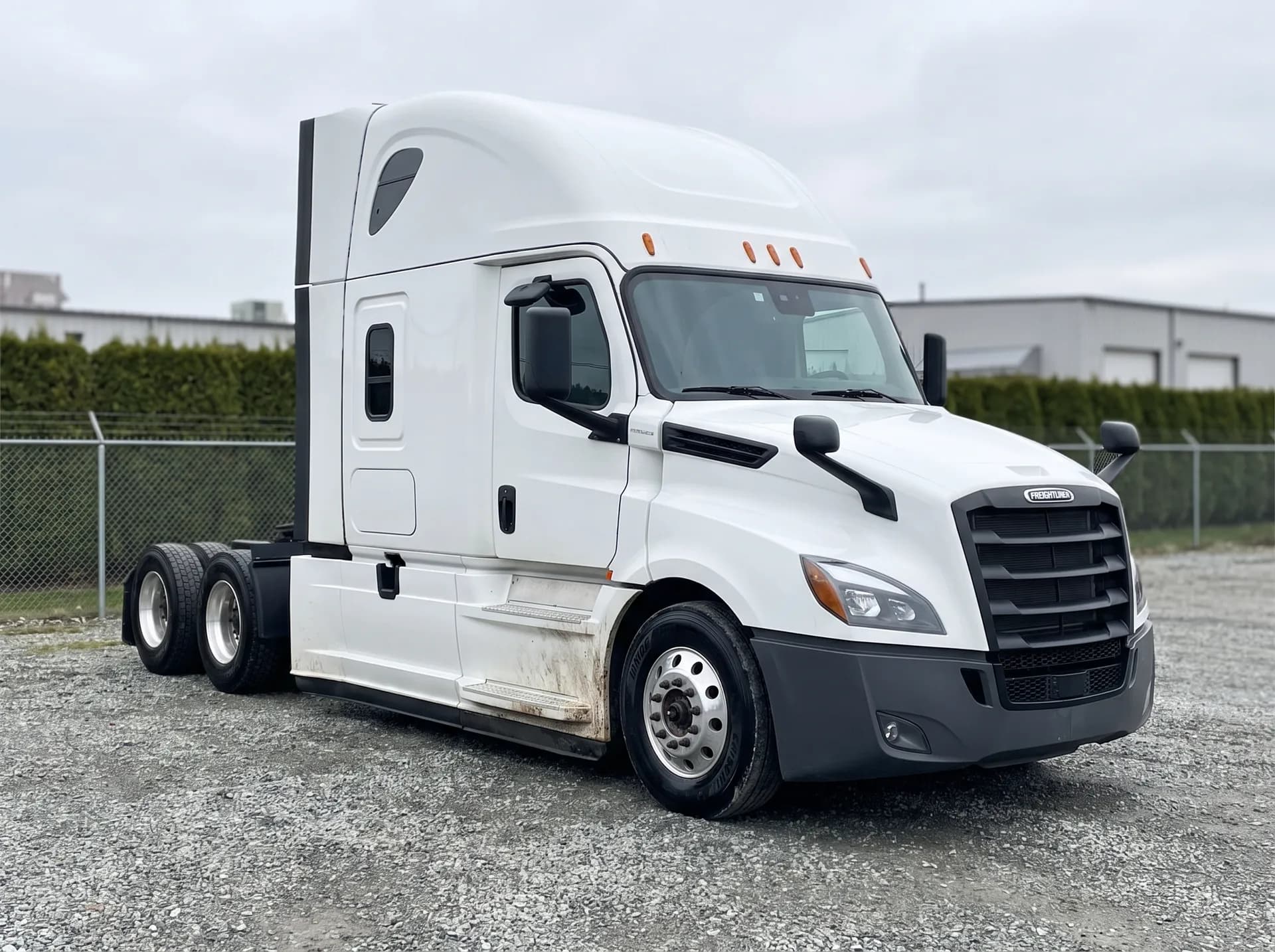 2022 Freightliner Cascadia 126 sleeper, front three-quarter view